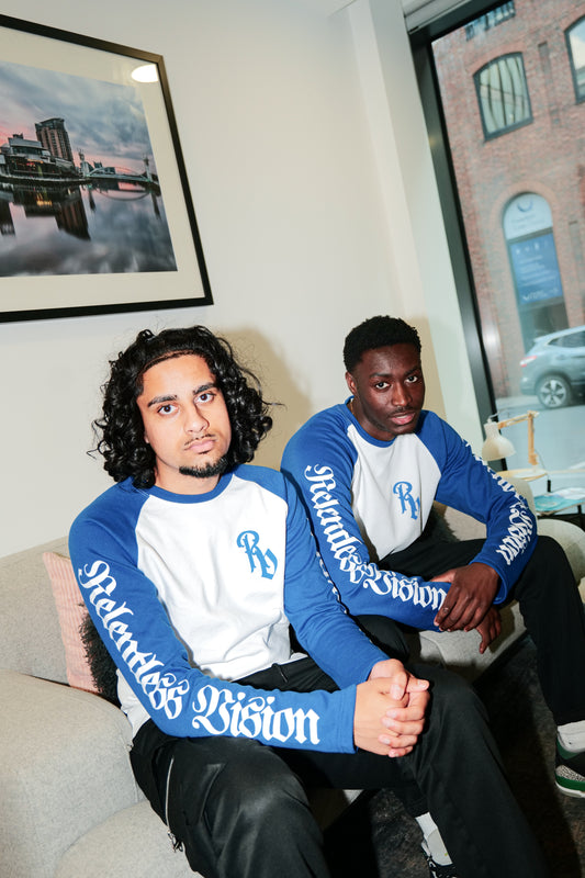 BLUE/WHITE LONGSLEEVE TEE